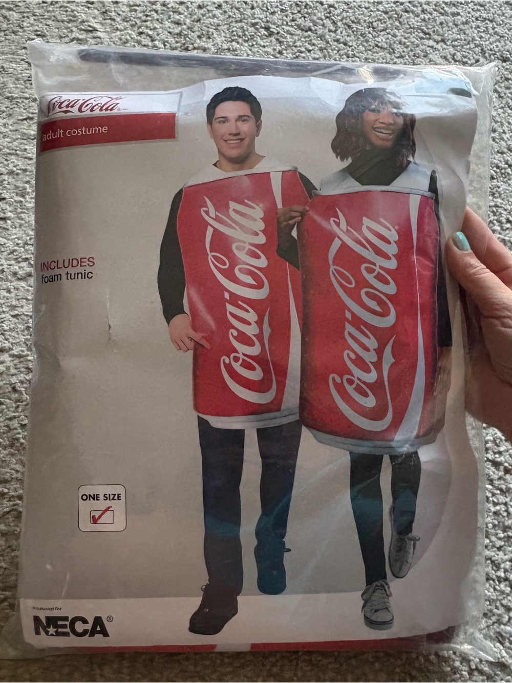 Coca-Cola Adult Costume NEW Coke Halloween Unisex Men Women Soda Can